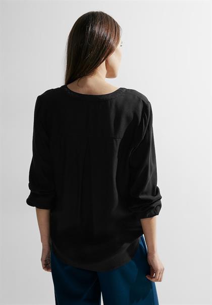 Bluse mit Dekosteinen black