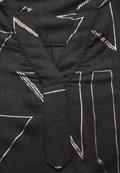 Bluse mit Folienprint black melange