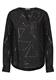Bluse mit Folienprint black melange