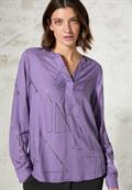 Bluse mit Folienprint gentle lilac melange