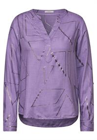 Bluse mit Folienprint gentle lilac melange