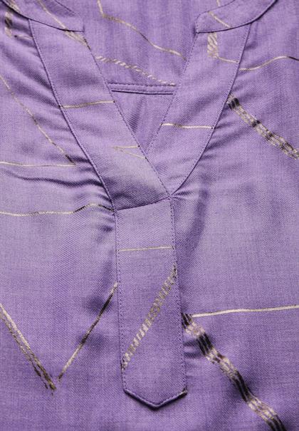 Bluse mit Folienprint gentle lilac melange