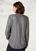 Bluse mit Folienprint platinum grey mel.