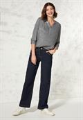 Bluse mit Folienprint platinum grey mel.