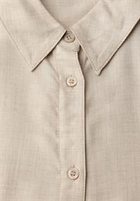 Bluse mit Gallonstreifen morning beige mel.