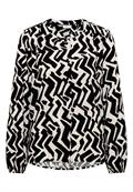 Bluse mit Grafikmuster light greige