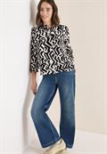 Bluse mit Grafikmuster light greige