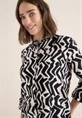 Bluse mit Grafikmuster light greige
