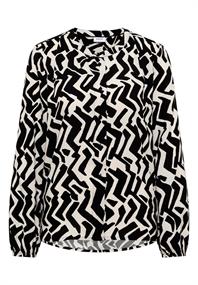 Bluse mit Grafikmuster light greige