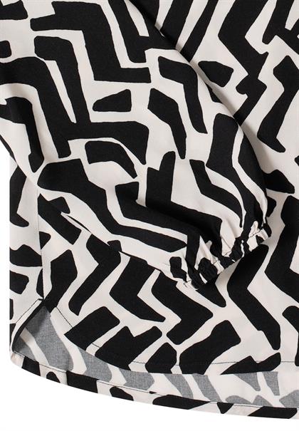 Bluse mit Grafikmuster light greige