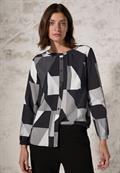 Bluse mit grafischem Muster black