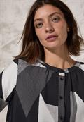 Bluse mit grafischem Muster black