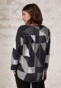 Bluse mit grafischem Muster black