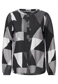Bluse mit grafischem Muster black