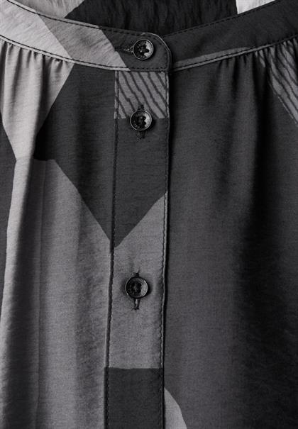 Bluse mit grafischem Muster black