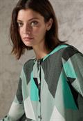 Bluse mit grafischem Muster glaced salvia green
