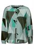 Bluse mit grafischem Muster glaced salvia green