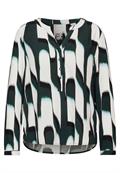 Bluse mit grafischem Muster hunter green