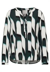 Bluse mit grafischem Muster hunter green