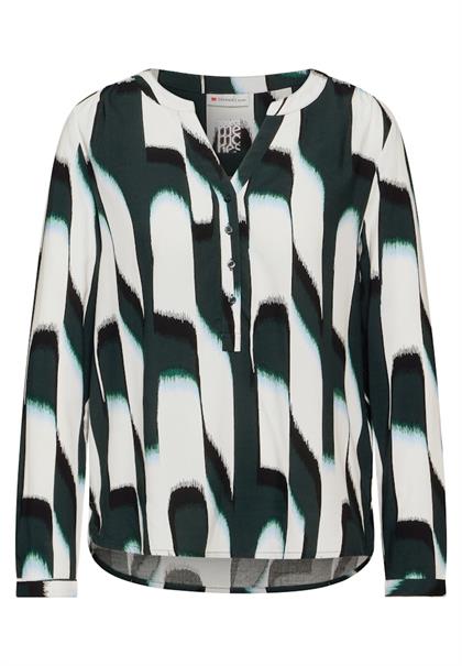 Bluse mit grafischem Muster hunter green