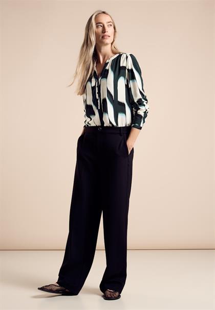 Bluse mit grafischem Muster hunter green