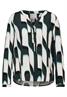 Bluse mit grafischem Muster hunter green