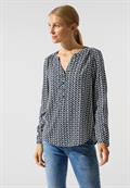 Bluse mit grafischem Muster meta lilac
