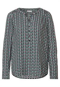 Bluse mit grafischem Muster meta lilac