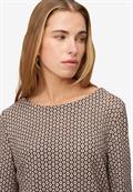 Bluse mit grafischem Print creambrown