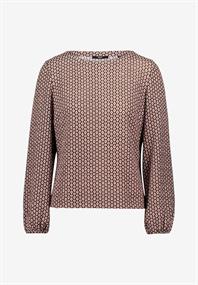 Bluse mit grafischem Print creambrown