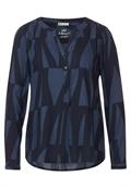 Bluse mit grafischem Print deep blue