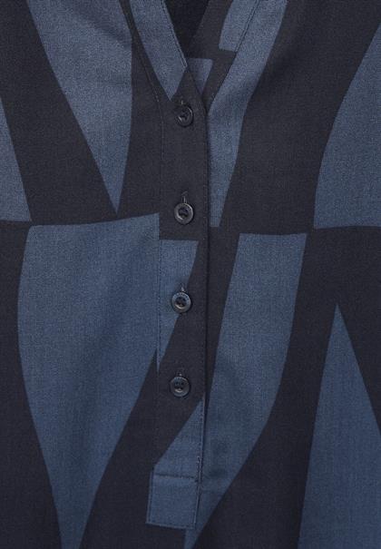Bluse mit grafischem Print deep blue