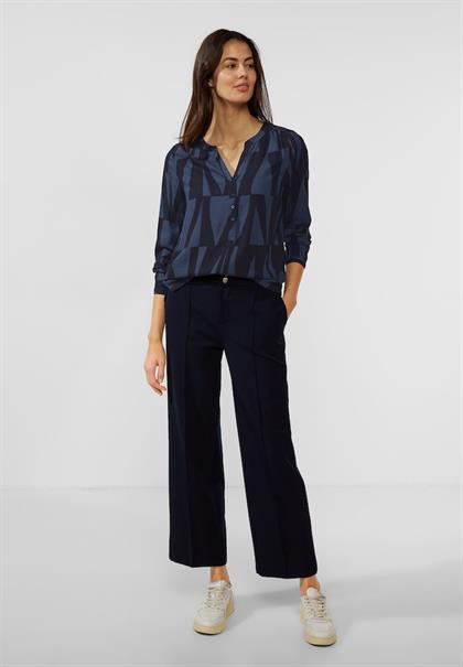 Bluse mit grafischem Print deep blue