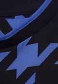Bluse mit Hahnentrittprint mighty blue