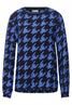 Bluse mit Hahnentrittprint mighty blue