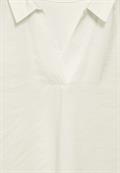 Bluse mit Jersey-Arm vanilla white