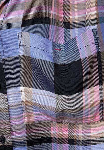 Bluse mit Karomuster dazzling blue