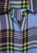 Bluse mit Karomuster vivid blue