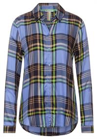 Bluse mit Karomuster vivid blue