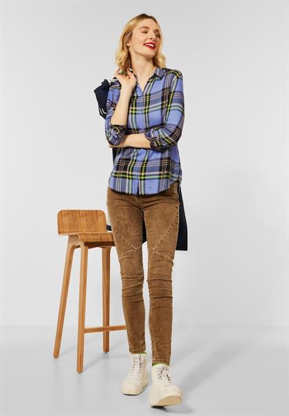 Bluse mit Karomuster vivid blue