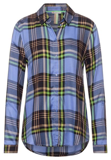 Bluse mit Karomuster vivid blue