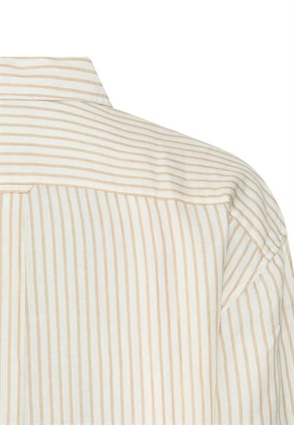 Bluse mit Kentkragen sand- white