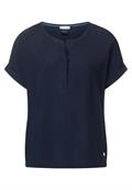 Bluse mit Klappenkragen deep blue