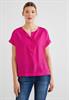 Bluse mit Klappenkragen nu pink