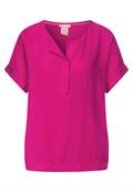 Bluse mit Klappenkragen nu pink