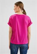 Bluse mit Klappenkragen nu pink