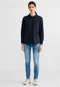 Bluse mit Knopfleiste deep blue
