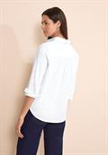 Bluse mit Knopfleiste white
