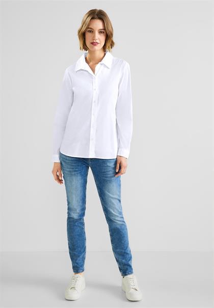 Bluse mit Knopfleiste white