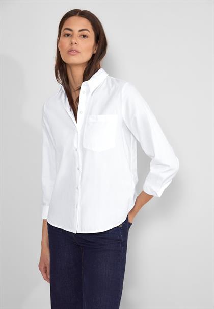 Bluse mit Knopfleiste white